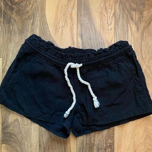 Black beach shorts